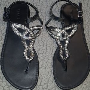 Torrid Sparkle Glitter Sandal Black